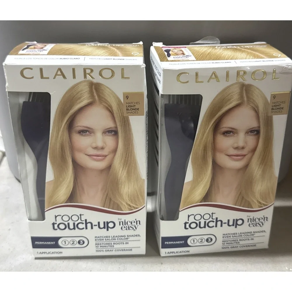 2 Pk: Clairol Root Touch-Up Permanent Hair Dye *#9 Light Blonde